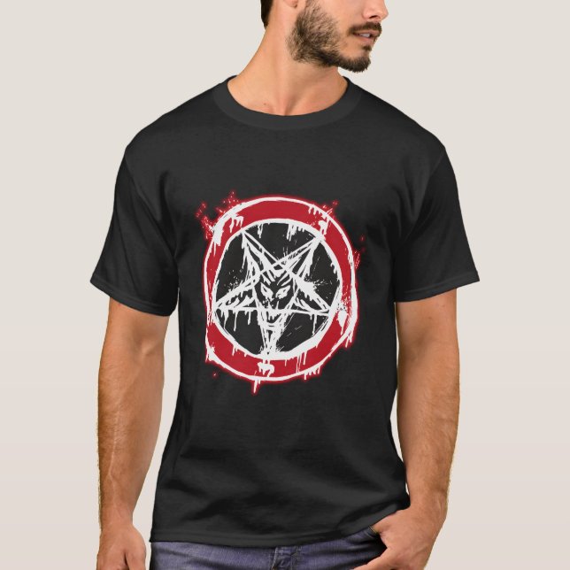 Baphomet Inverted Pentagram T-Shirt (Front)