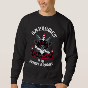 Baphomet Is My Spirit Animal Cute Satan Goat Occul Sweatshirt