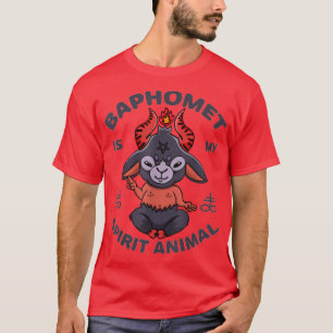 Baphomet Is My Spirit Animal Satan Pentagram Athei T-Shirt