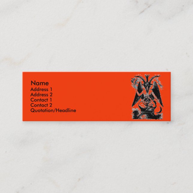 Baphomet Mini Business Card (Front)