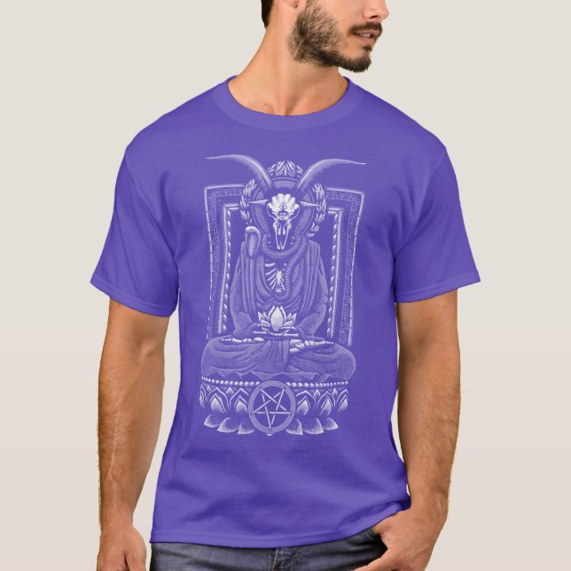Baphomet Nirvana White Halftone vintage T-Shirt (Front)