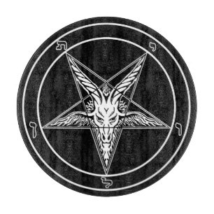 Baphomet Old Glass Cutting Board 12"