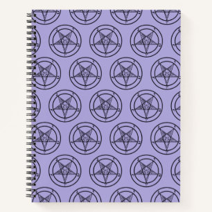 Baphomet Pentagram Lavender Satanic Notebook