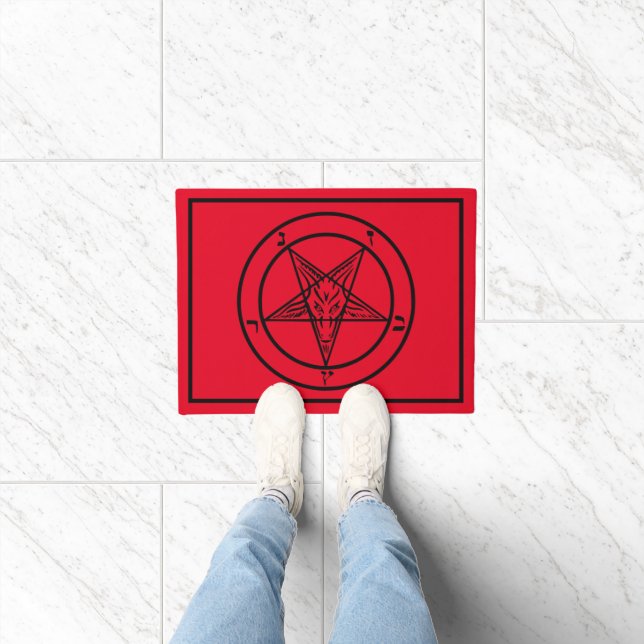 Baphomet Pentagram Satanic Doormat (Indoor)