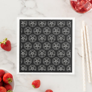 Baphomet Pentagram Satanic Napkin