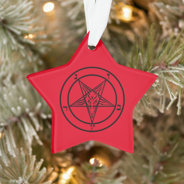 Baphomet Pentagram Satanic Ornament (Tree)