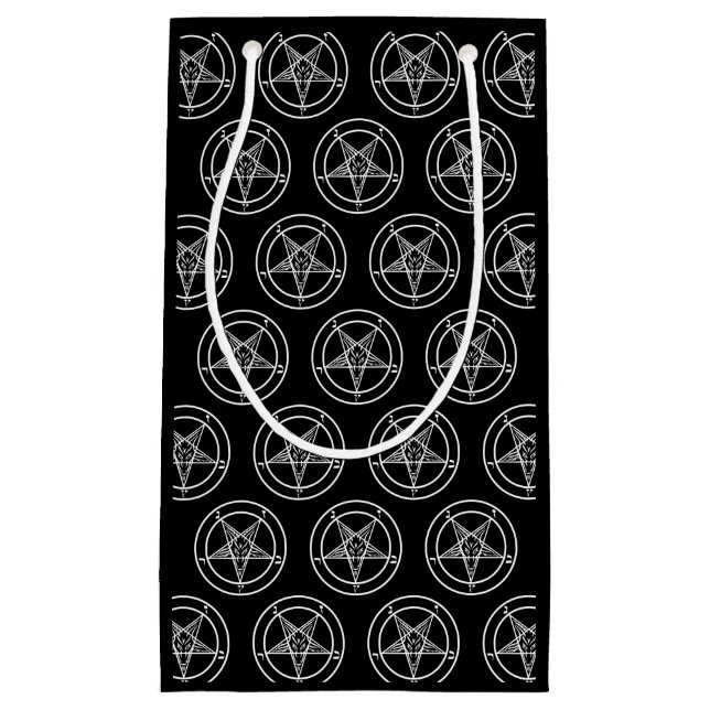 Baphomet Pentagram Satanic Small Gift Bag (Front)