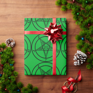 Baphomet Pentagram Satanic Wrapping Paper