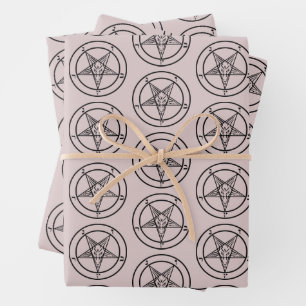 Baphomet Pentagram Satanic Wrapping Paper Sheets