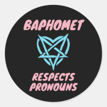 Baphomet Respects Pronouns Transgender 