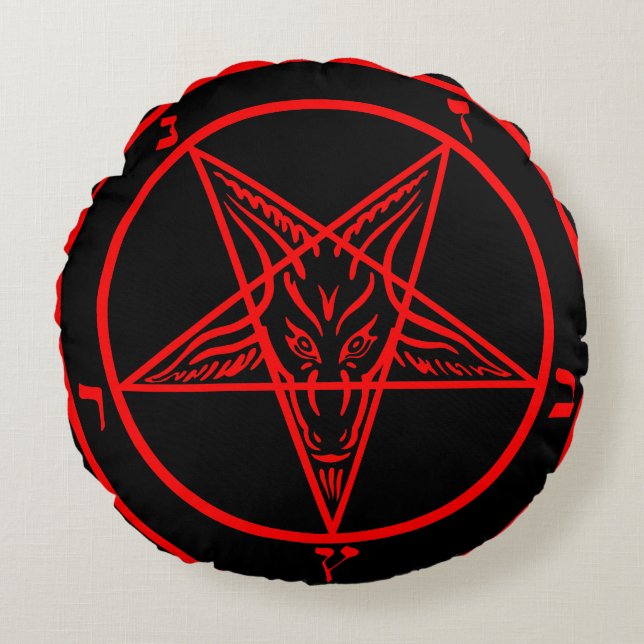 Baphomet Round Cushion (Front)