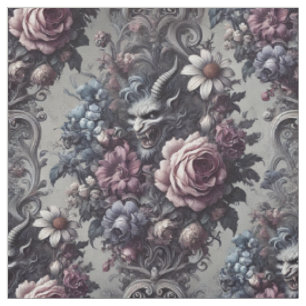 Baphomet’s Bouquet – Gothic Statement Tile Fabric