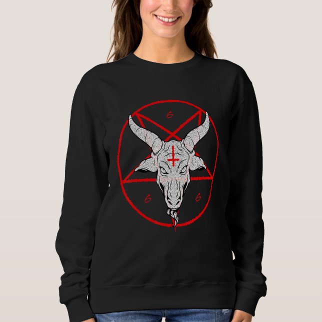 Baphomet  Satan Lucifer Belzebu Sweatshirt (Front)