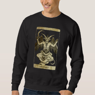 Baphomet Satan Occult Dark Evil 666 Vintage Distre Sweatshirt