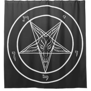 Baphomet Sigil CoS 6' Ritual Chamber Drape or Shower Curtain