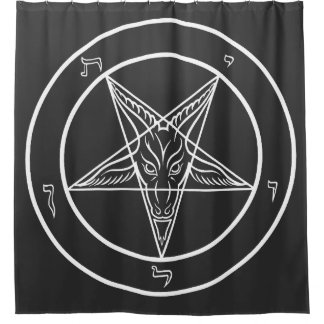 Baphomet Sigil CoS 6' Ritual Chamber Drape or Shower Curtain