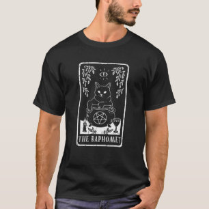 Baphomet Witch Cat Arot Card Pagan Goblincore Goth T-Shirt