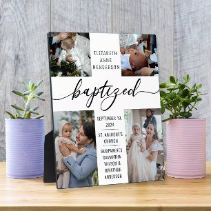 Baptised Photo Collage Baptism Keepsake Plaque