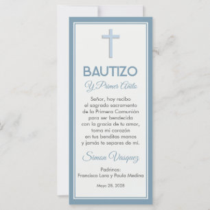 Baptism and First Birthday Minimalist Bookmark