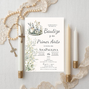 Baptism and first year invitation in Spanish