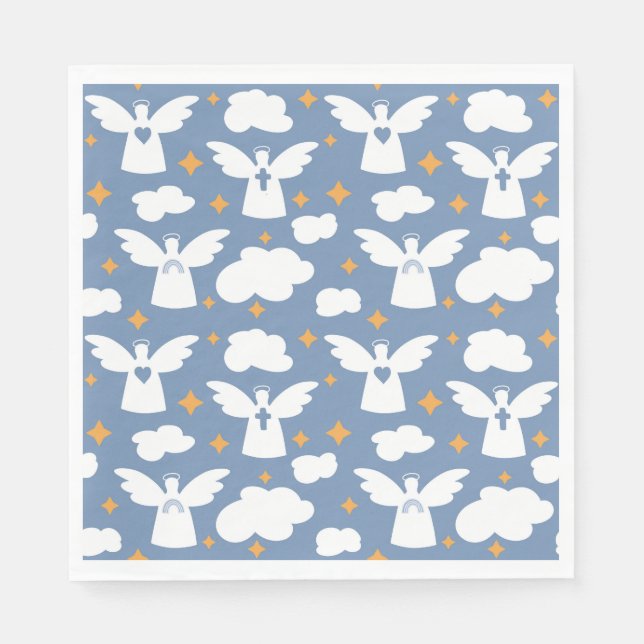 Baptism Angel paper Napkin (Front)