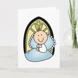 Baptism Baby Boy Card