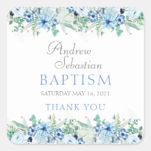 Baptism Baby Boy Stickers Labels