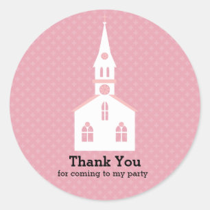 Baptism baby * choose background colour classic round sticker