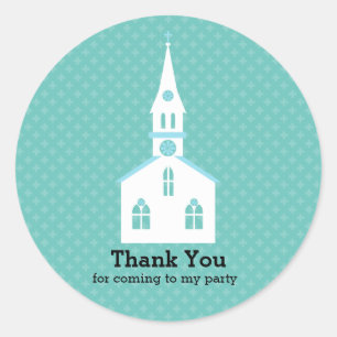 Baptism baby * choose background colour classic round sticker