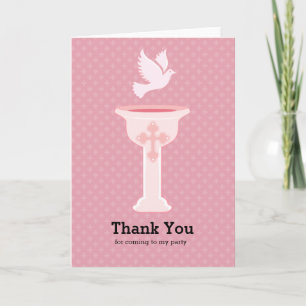 Baptism baby * choose background colour thank you card