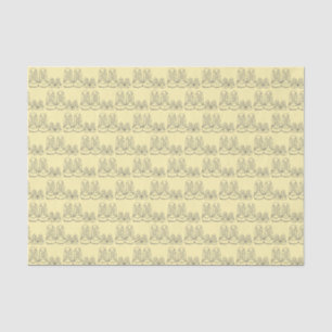 Baptism Birth New Arrival Baby Shoes Shower Yellow Tissue Paper