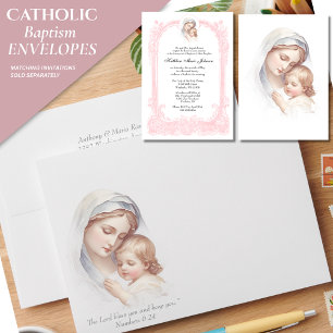Baptism Blessed Mother and Child Scripture Envelope