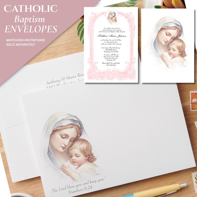 Baptism Blessed Mother and Child Scripture Envelope (Creator Uploaded)