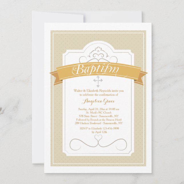 Baptism Blessing Invitation (Front)