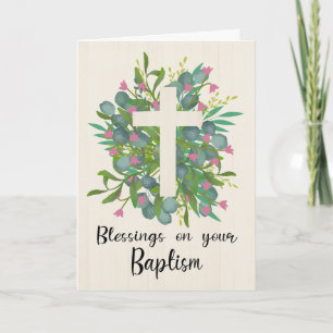 Baptism Blessings for a Girl Card