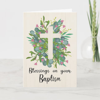 Baptism Blessings for a Girl Card