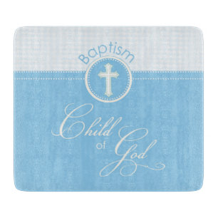 Baptism Blue Child of God, Customisable Cutting Board