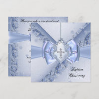 Baptism Blue Cross Boy damask christening