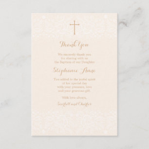 Baptism Blush Pink Delicate Floral Lace Invitation