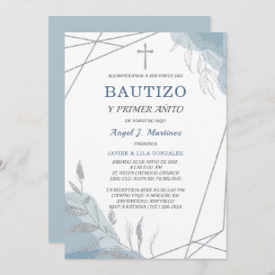 Baptism Boy Invitation Spanish