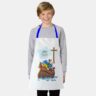 Baptism Boy Noah's Ark, Cute Animals Personalised Apron