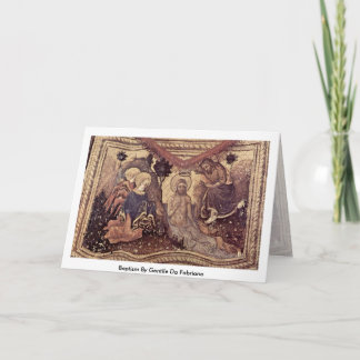 Baptism By Gentile Da Fabriano Card