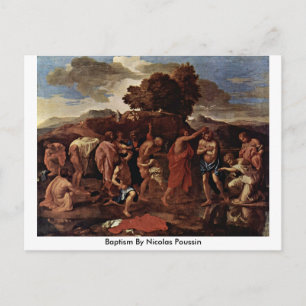 Baptism By Nicolas Poussin Postcard