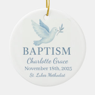 Baptism Ceramic Ornament Keepsake