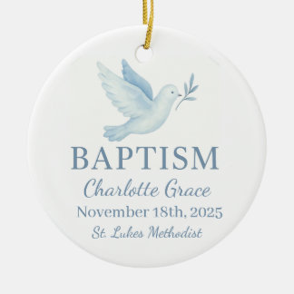 Baptism Ceramic Ornament Keepsake