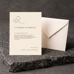 Baptism Certificate Minimalist God Parent Keepsake Announcement