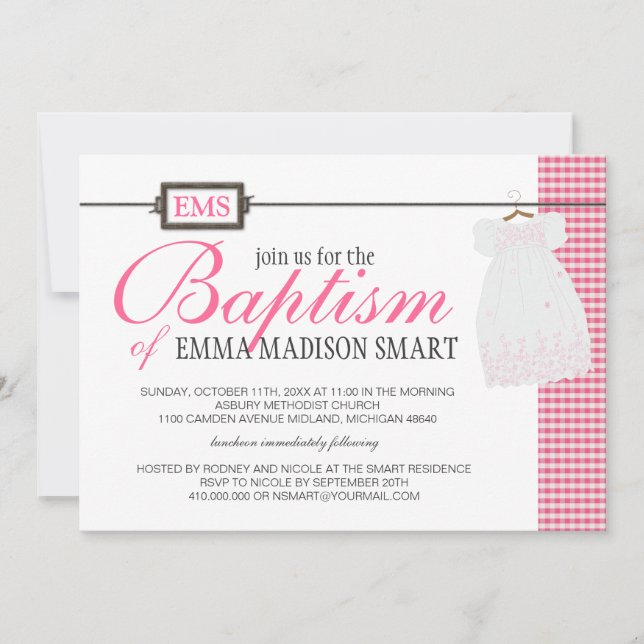 Baptism, Christening, Dedication Invitations (Front)