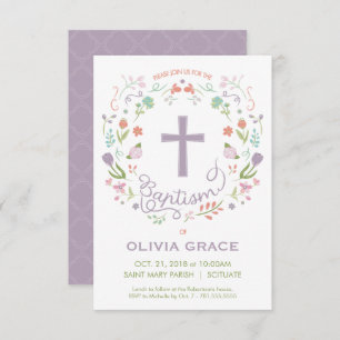 Baptism, Christening Invite for Girl - Customise