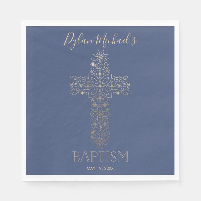 Baptism, Christening, Napkin - Custom Paper Goods (Front)