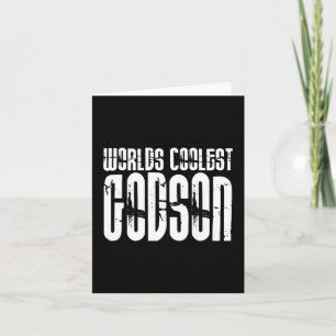 Baptism Christening Parties  Worlds Coolest Godson Holiday Card